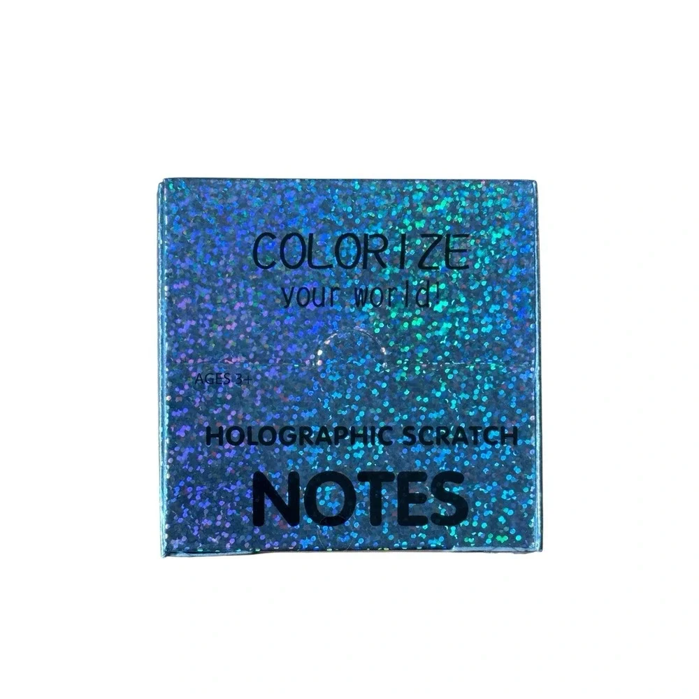 Holographic Scratch Notes Mini Rainbow Scratch Art Kids‎ Craft Artist Kit ZMLM